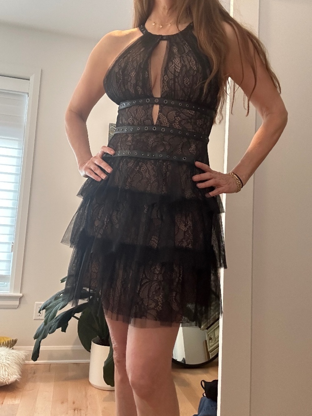 BCBG LACE AND TULLE DRESS